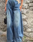 Jeans baggy strass 6866
