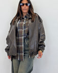 Biker ecopelle overfit effetto vintage