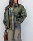 Biker ecopelle overfit