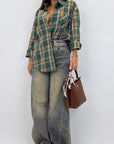 Camicia tartan overfit