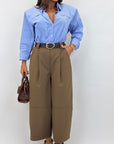 Camicia in cotone con spalline