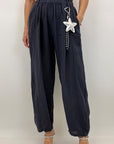 Pantalone in lino 825198A