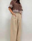 Pantalone misto lino JW12665
