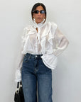 Camicia con volant 31096
