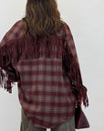 Camicia Tartan con frange 2729