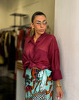 Camicia velata tinta unita