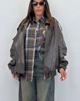 Biker ecopelle overfit effetto vintage