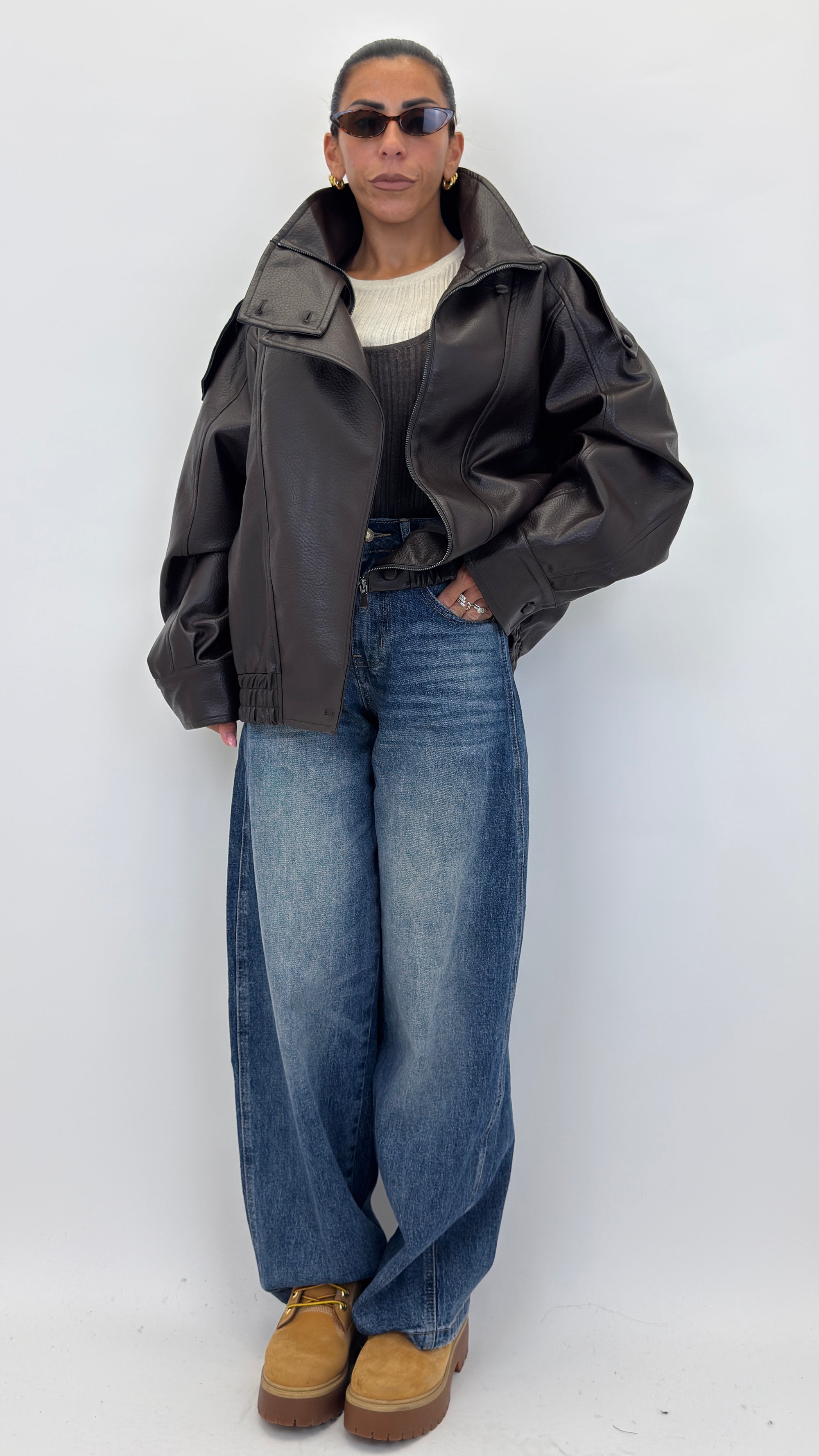 Bomber in ecopelle 30385