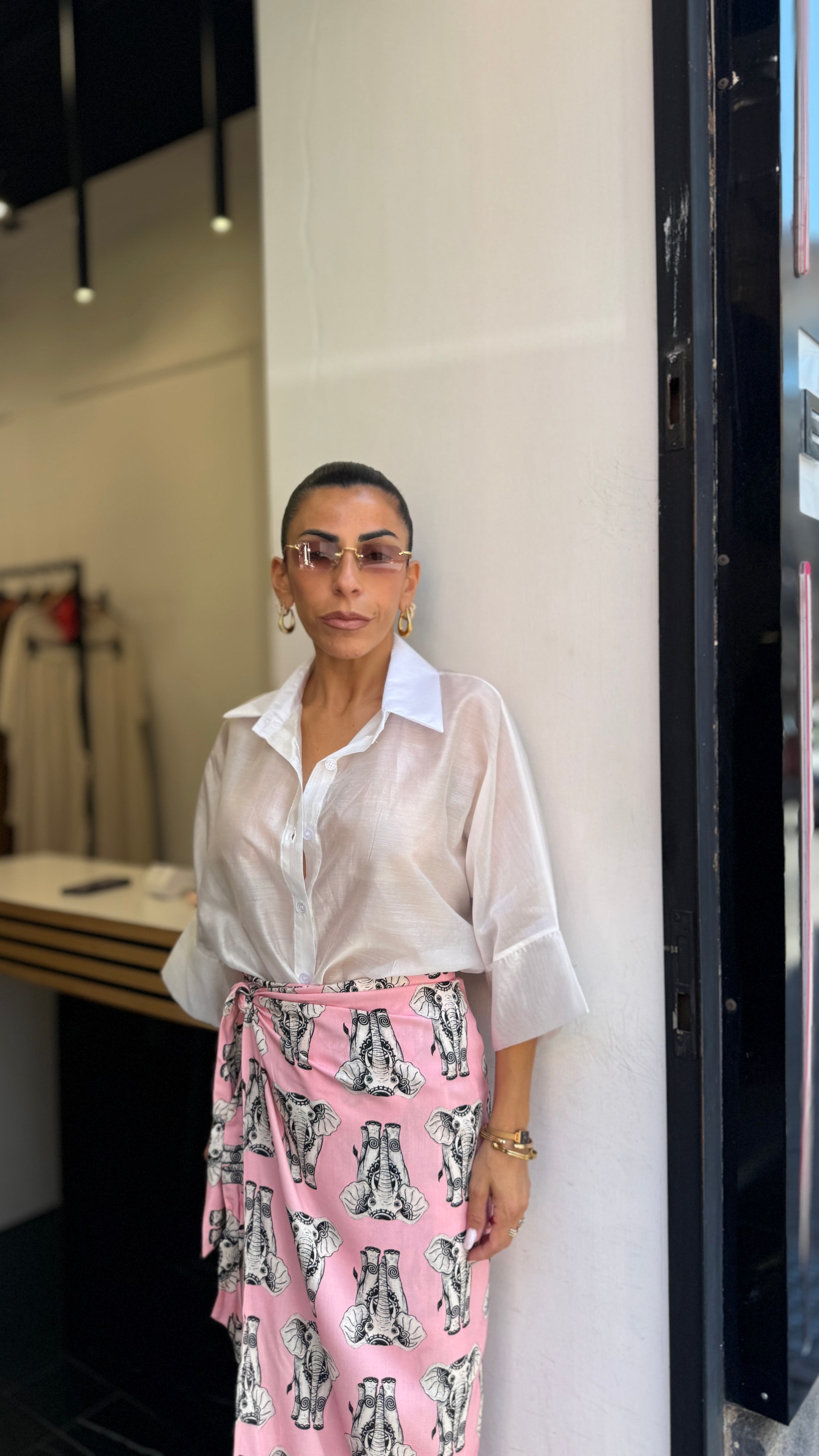 Camicia velata tinta unita
