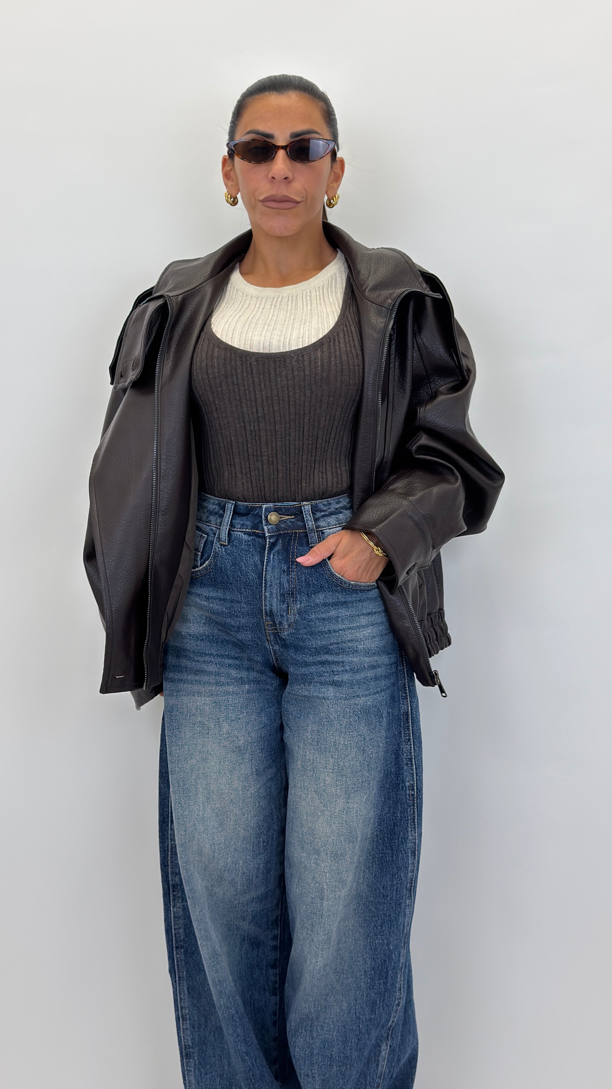 Bomber in ecopelle 30385