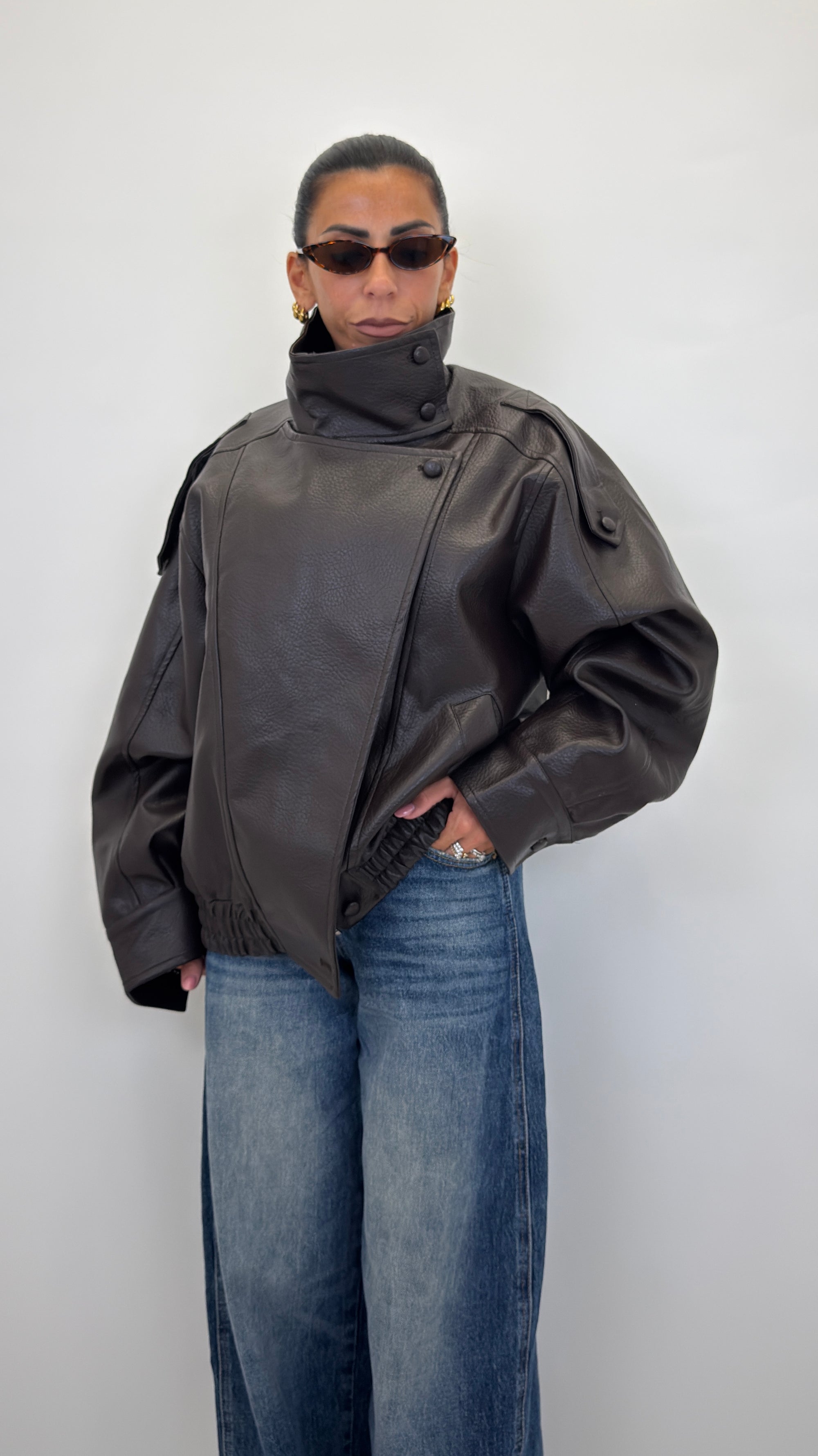 Bomber in ecopelle 30385