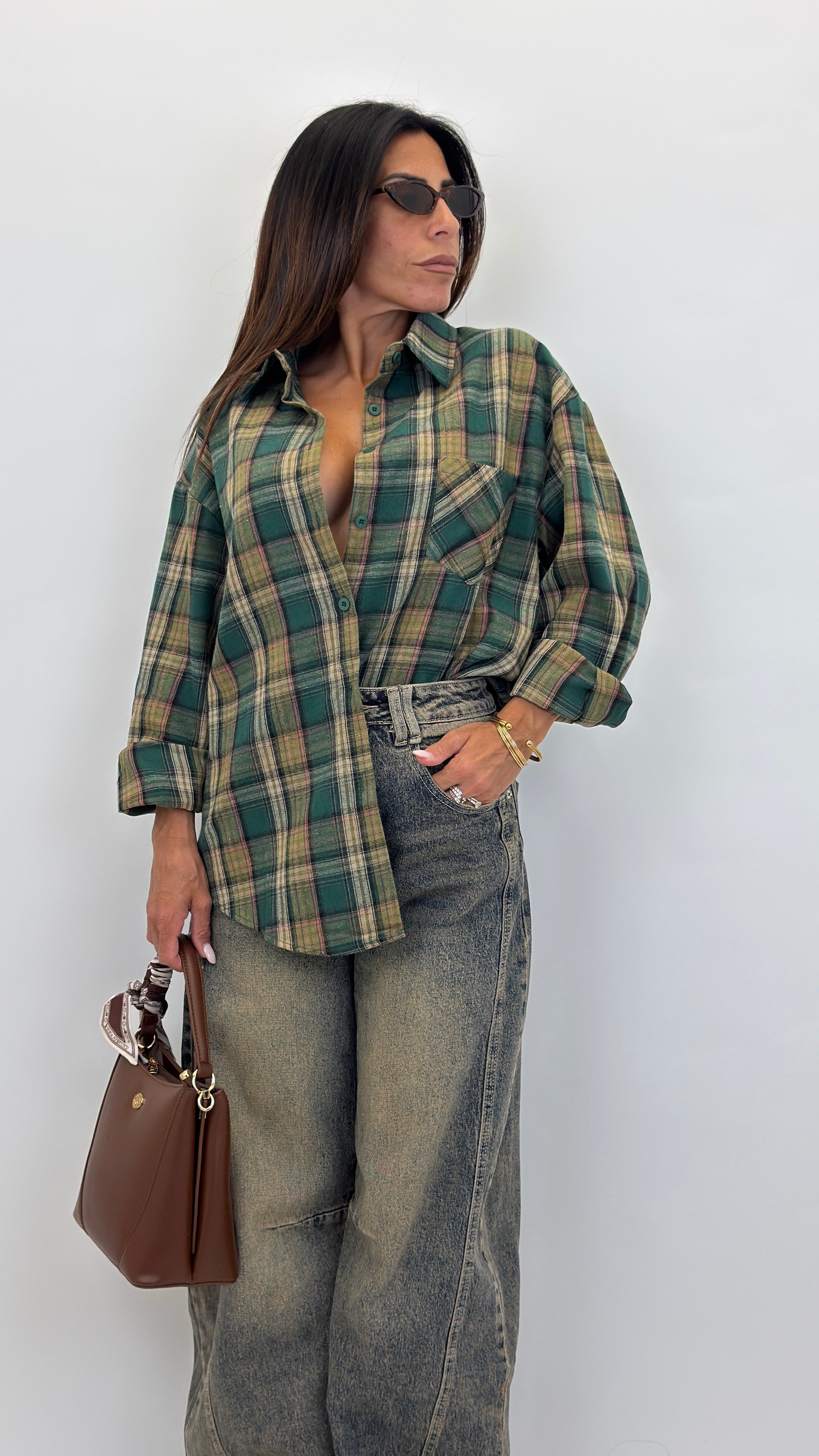 Camicia tartan overfit