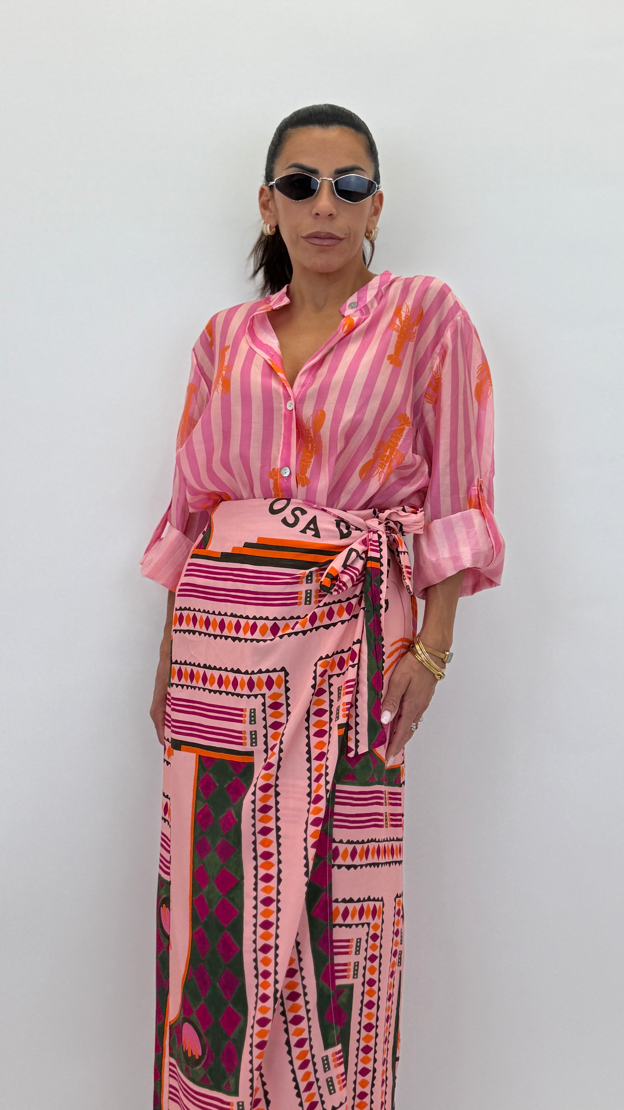 Camicia coreana con bottone Granchio