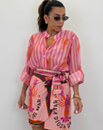 Camicia coreana con bottone Granchio