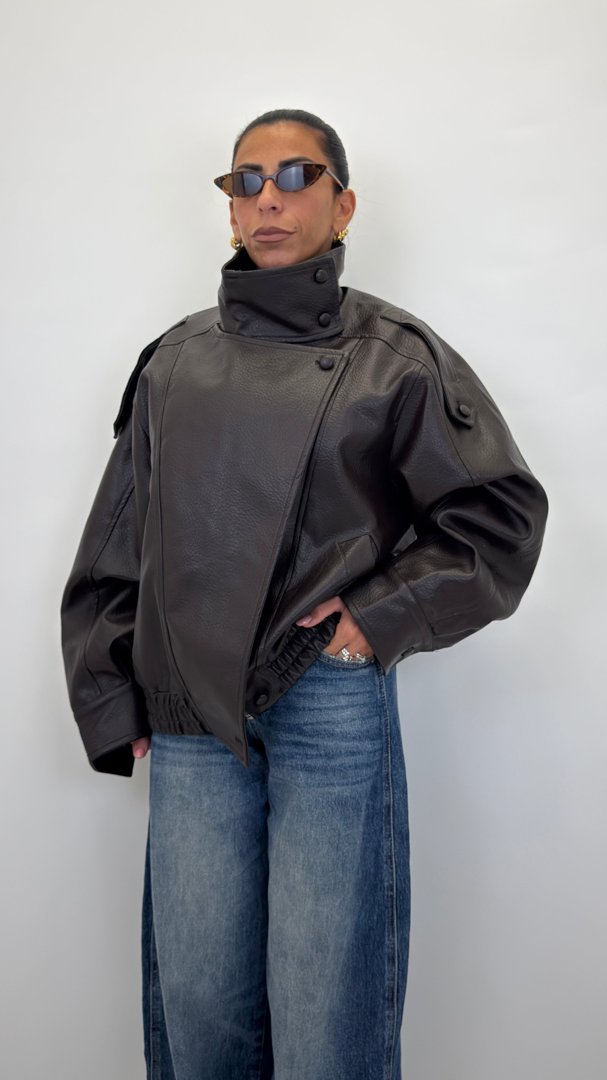 Bomber in ecopelle 30385