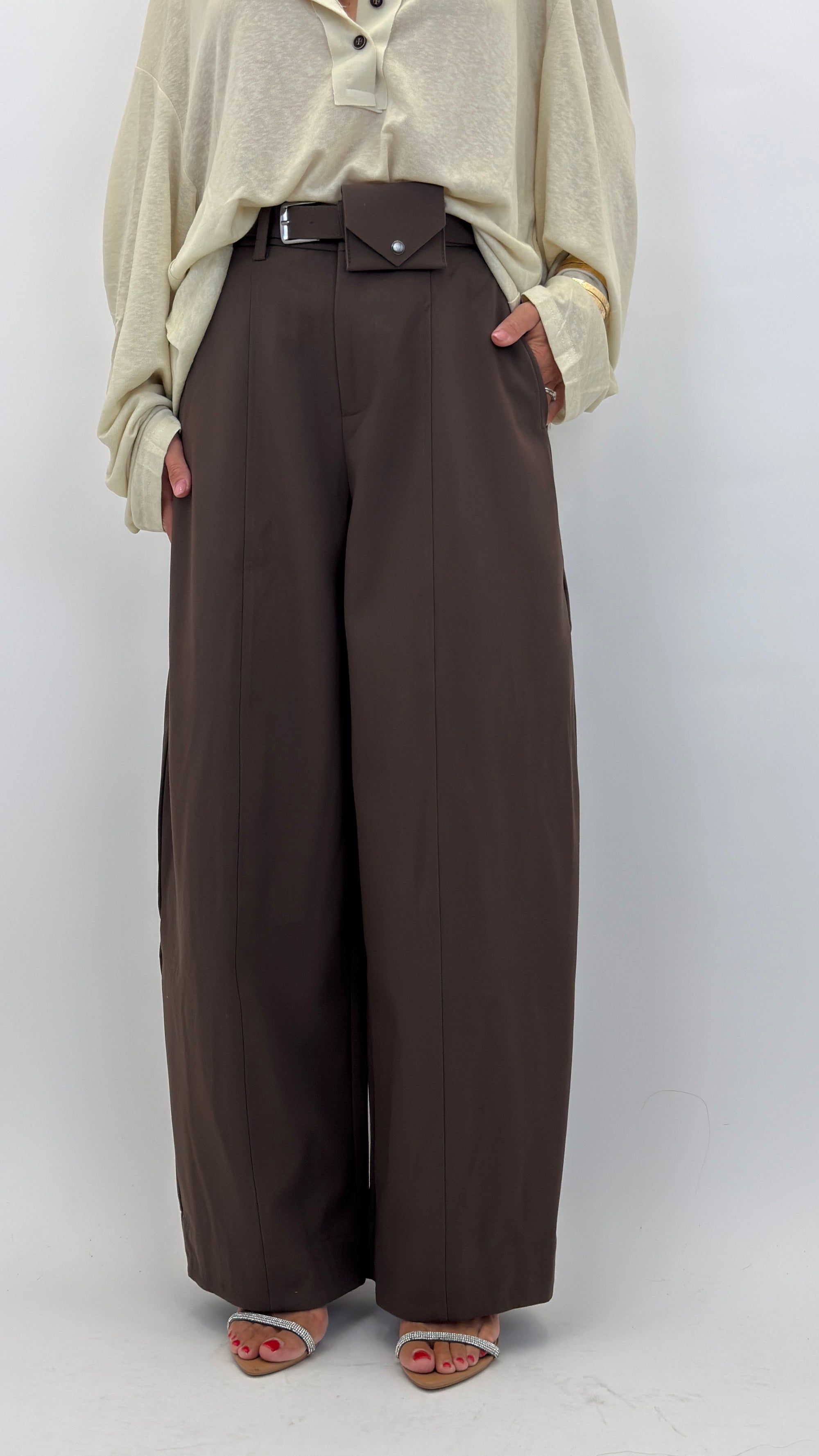 Pantalone con cintura 16661