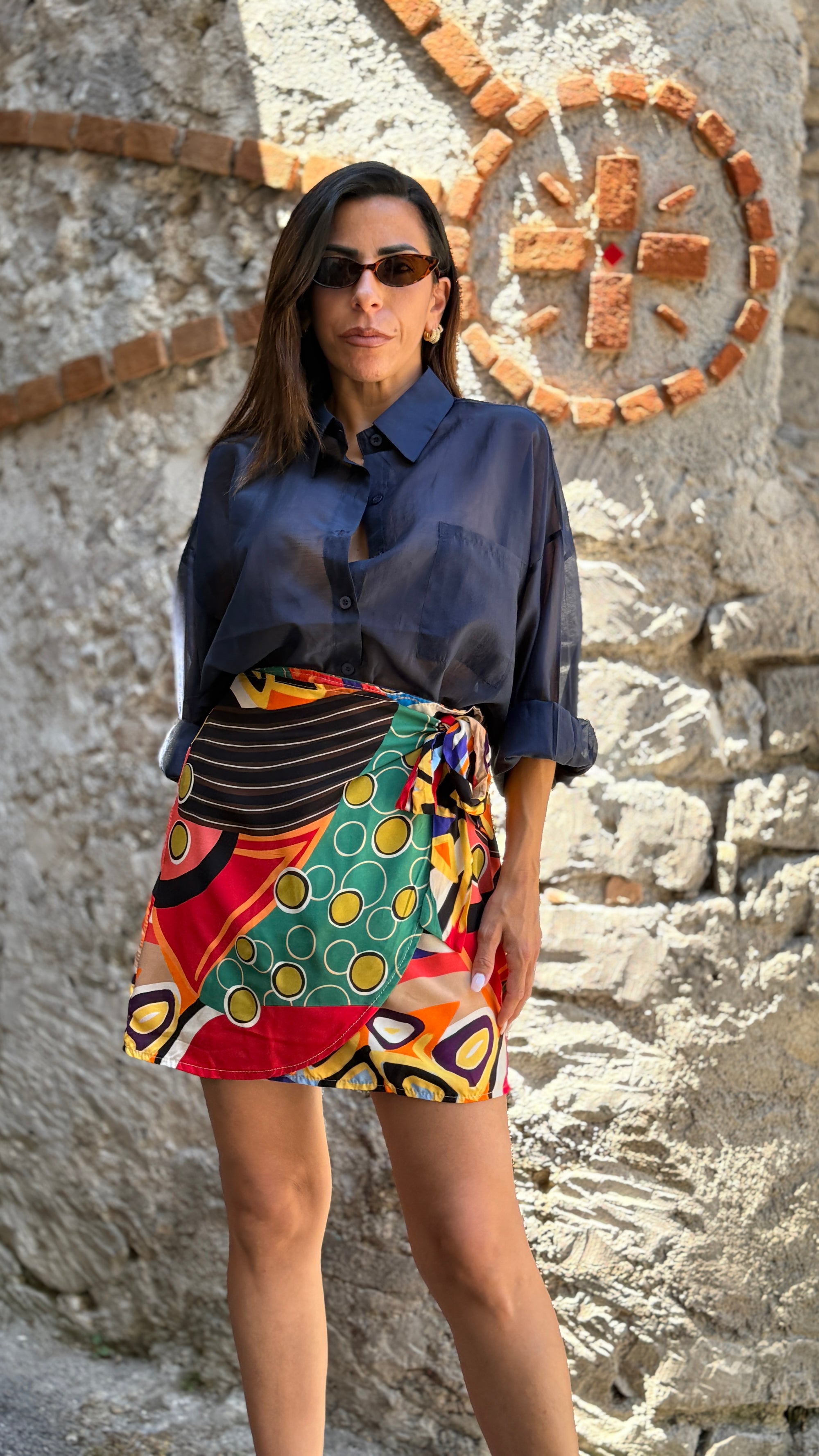 Camicia overfit velata 6808