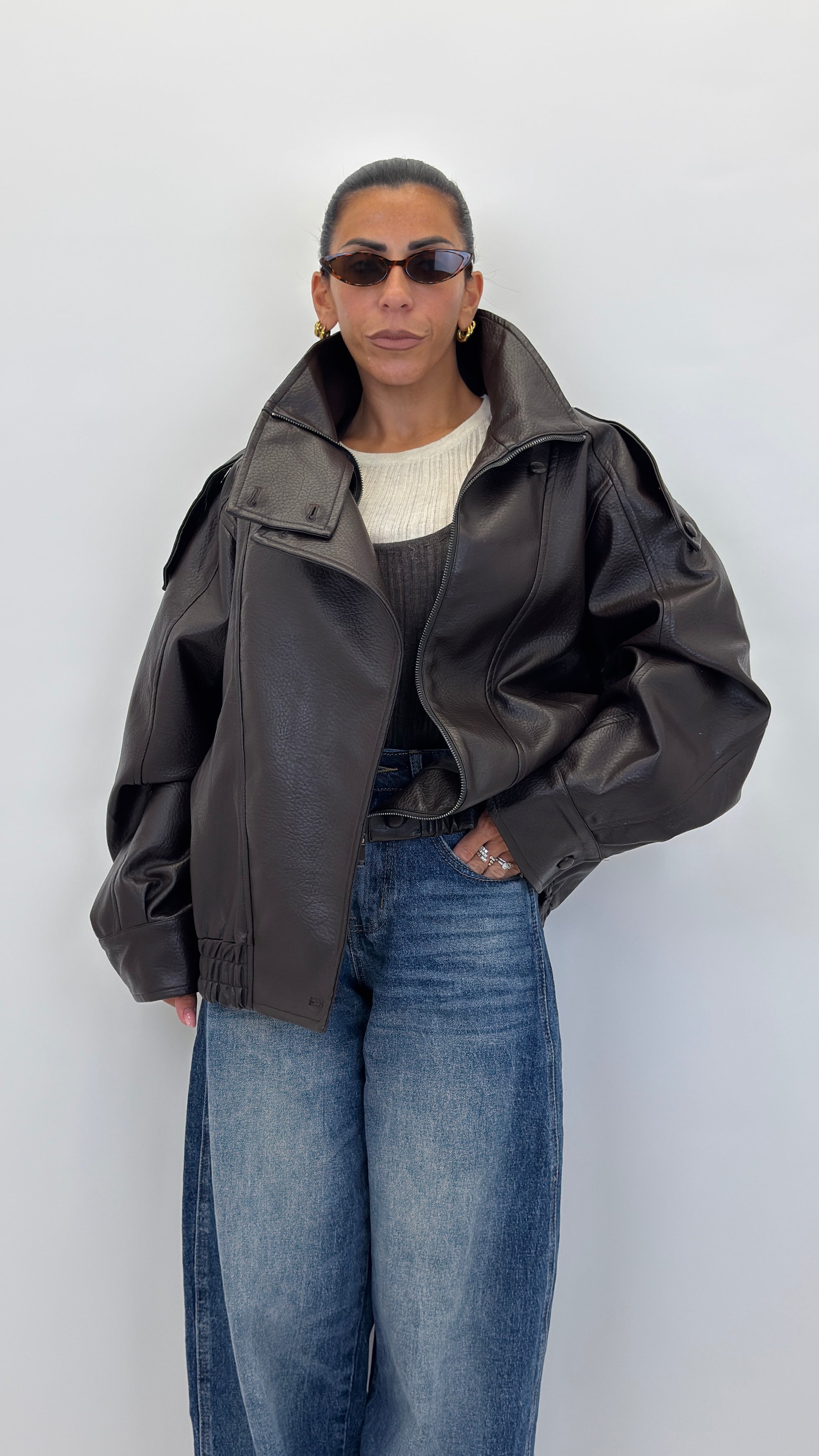 Bomber in ecopelle 30385