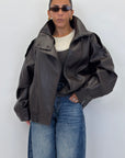Bomber in ecopelle 30385