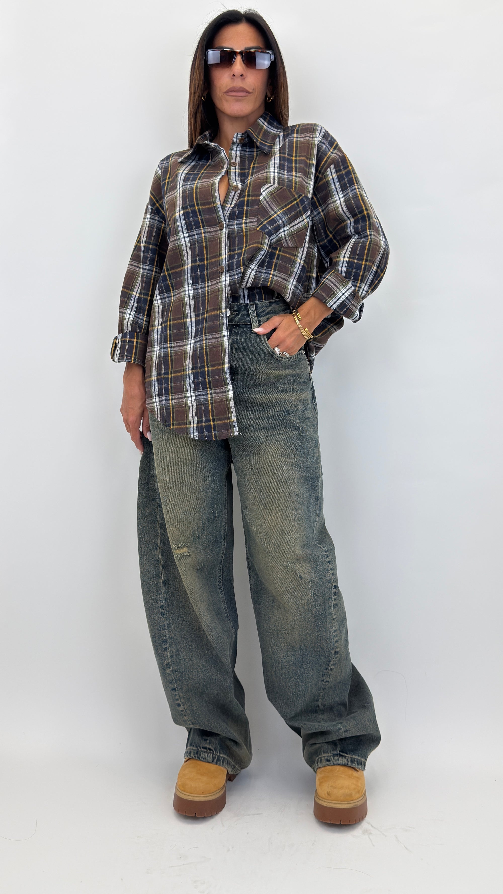 Camicia tartan overfit