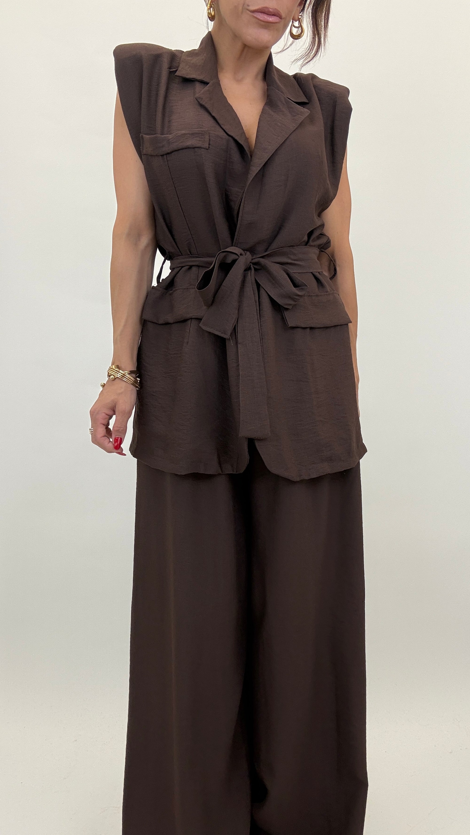 Coordinato gilet con fusciacca 15905