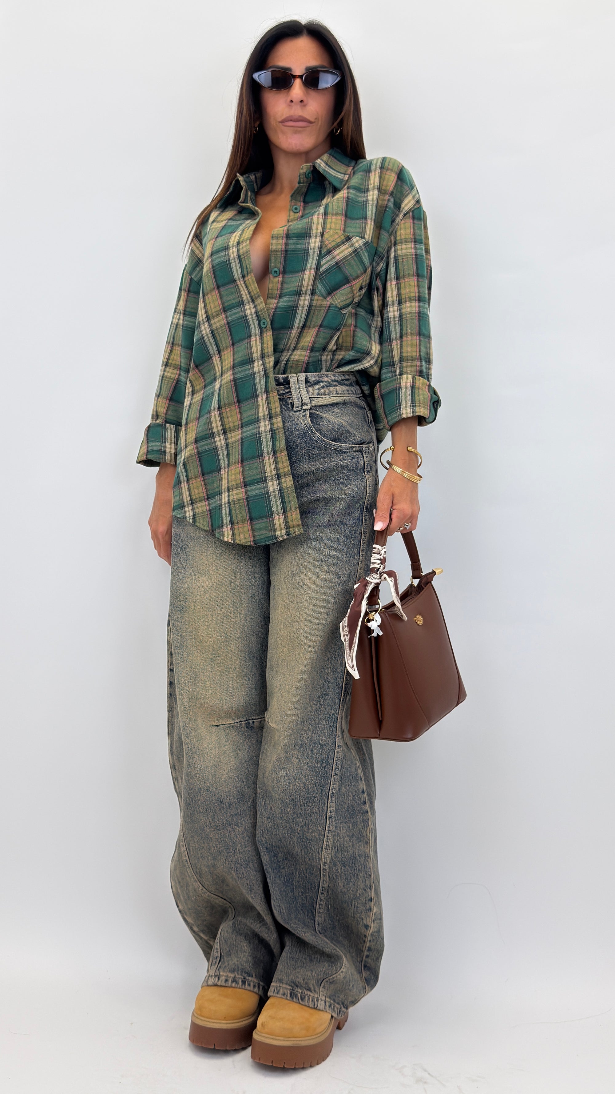 Camicia tartan overfit