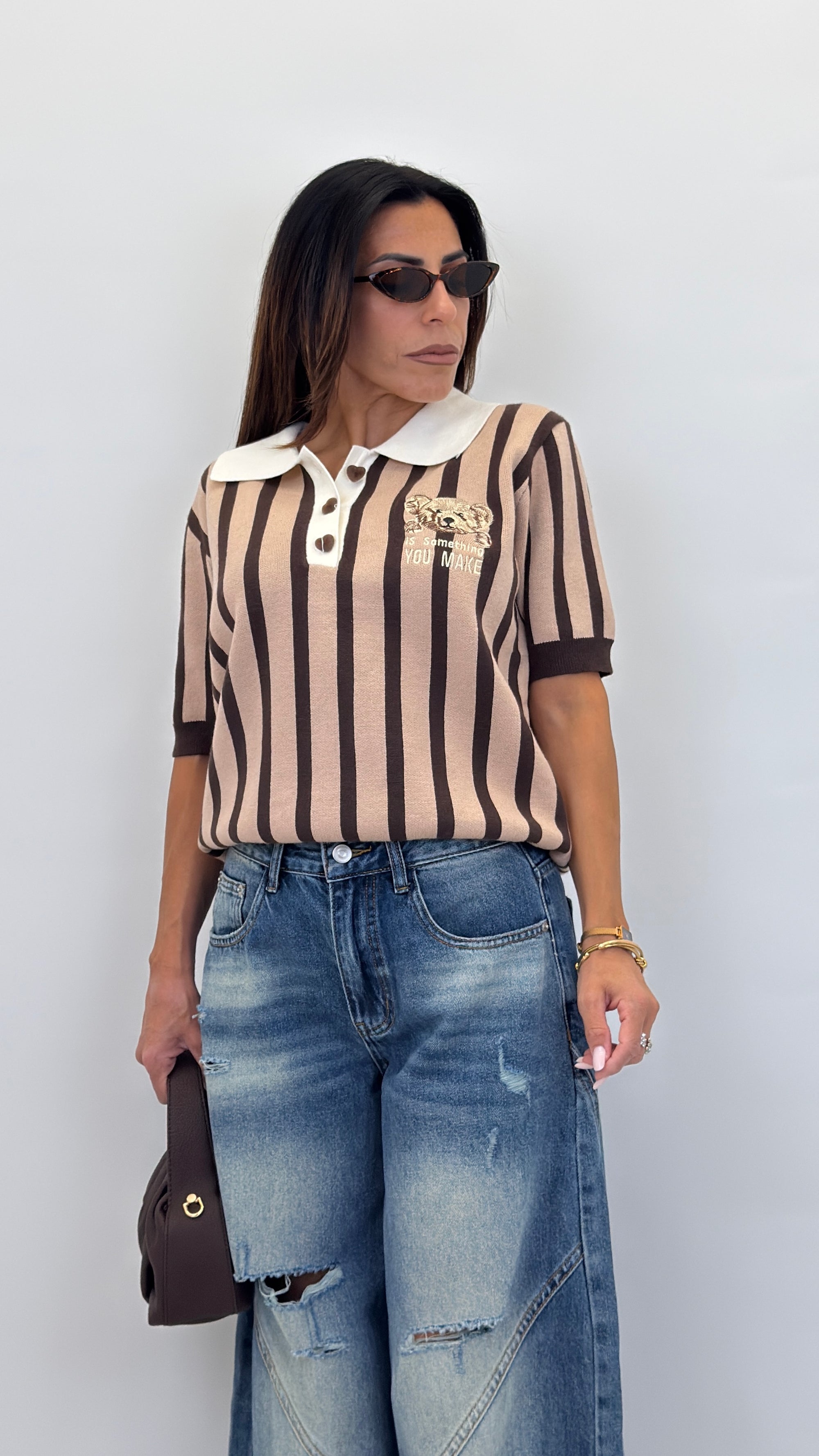 Polo Teddy a righe 8178