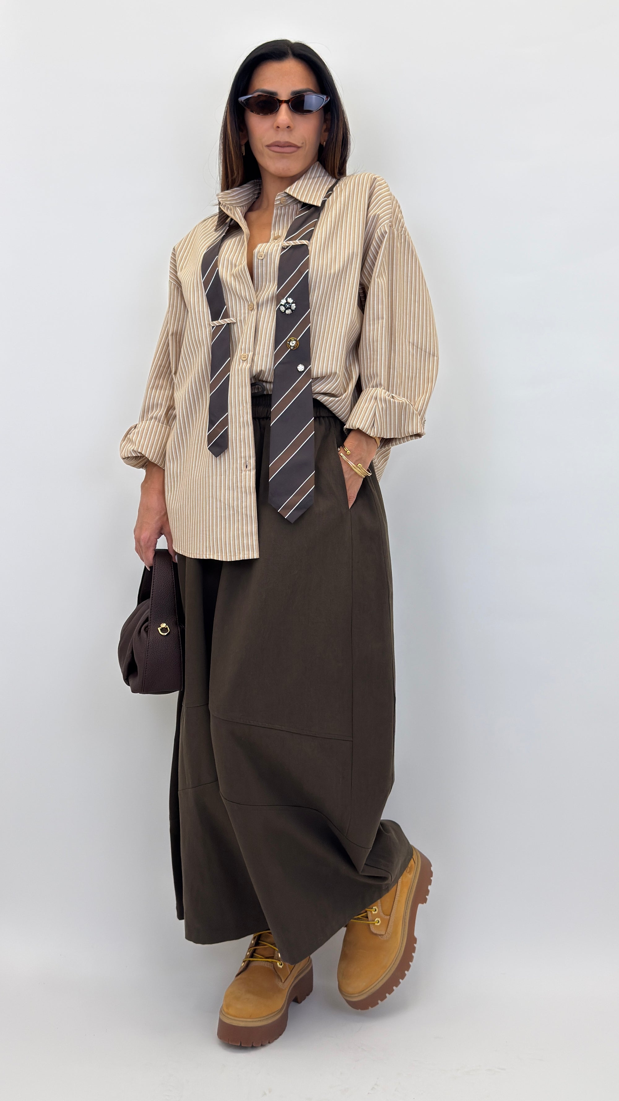 Camicia con cravatta 7326
