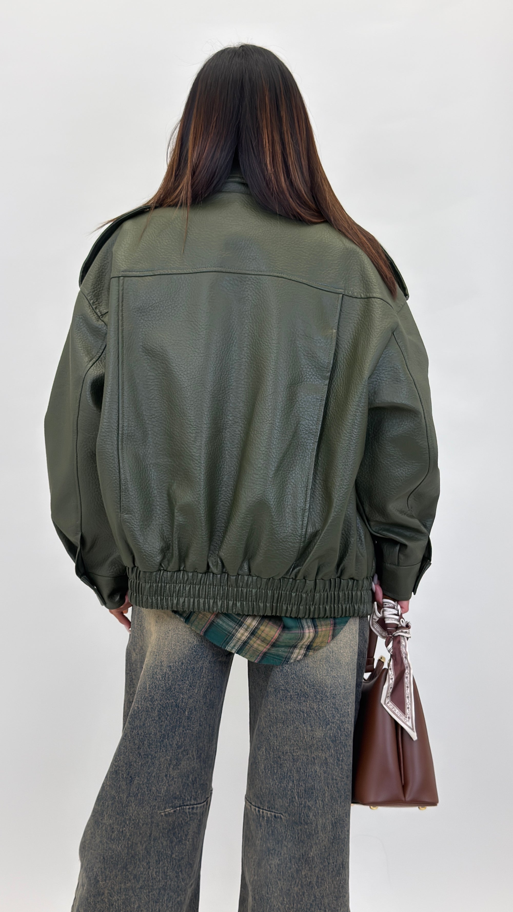 Biker ecopelle overfit