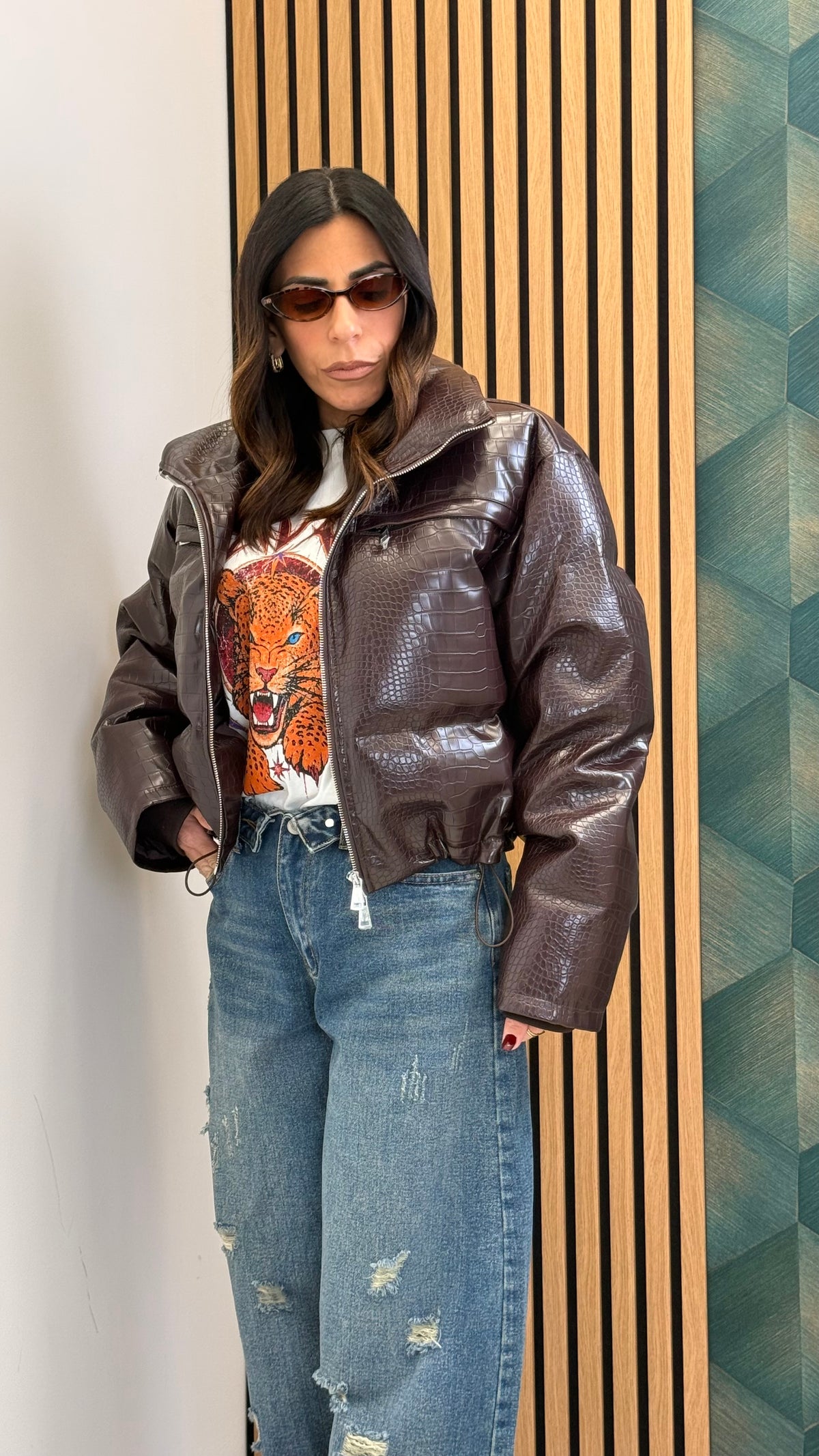 Bomber Croco Ecopelle 825809