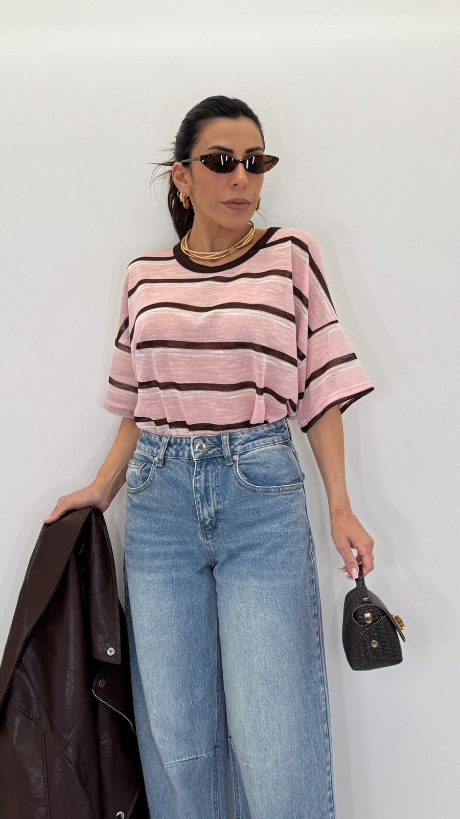 T-shirt a righe 3644