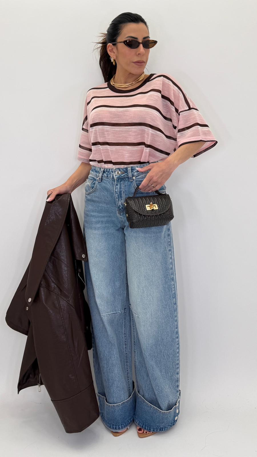 T-shirt a righe 3644