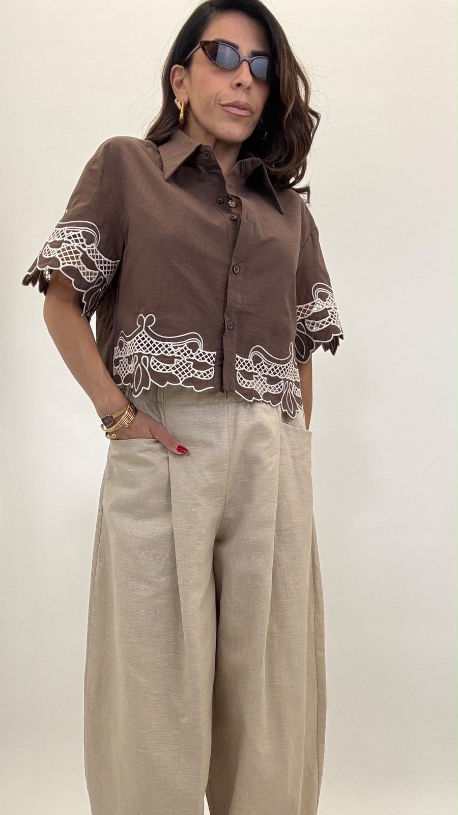 Camicia con pizzo 275