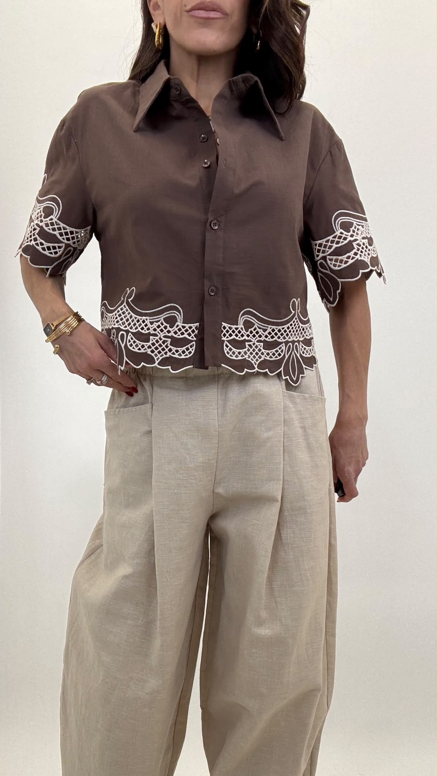 Camicia con pizzo 275