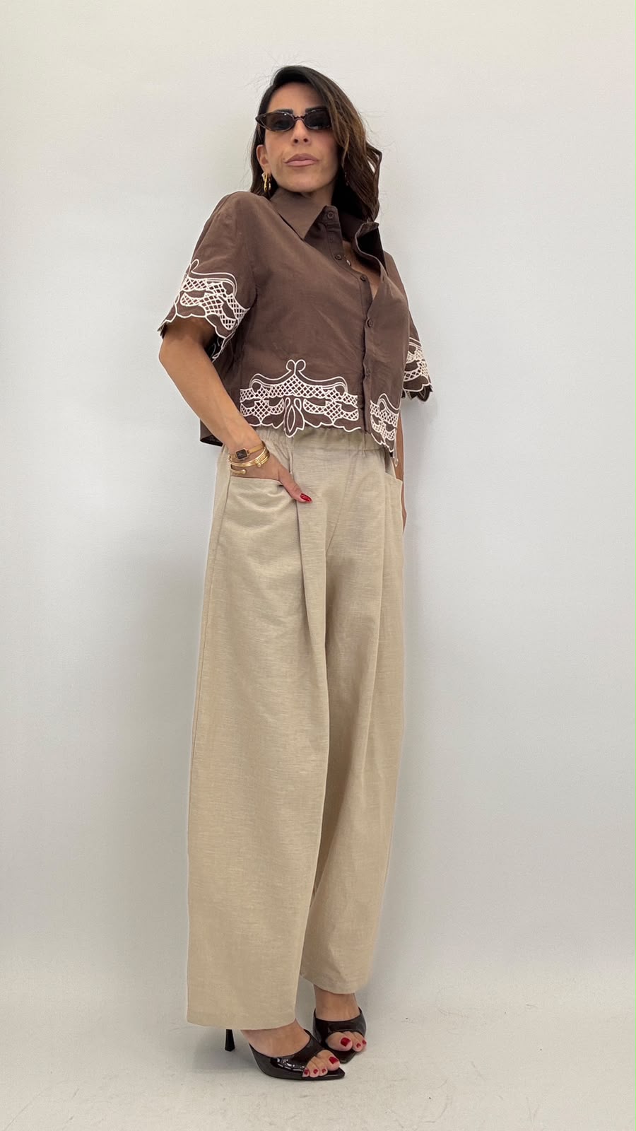 Camicia con pizzo 275