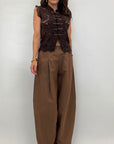 Pantalone misto lino JW12665