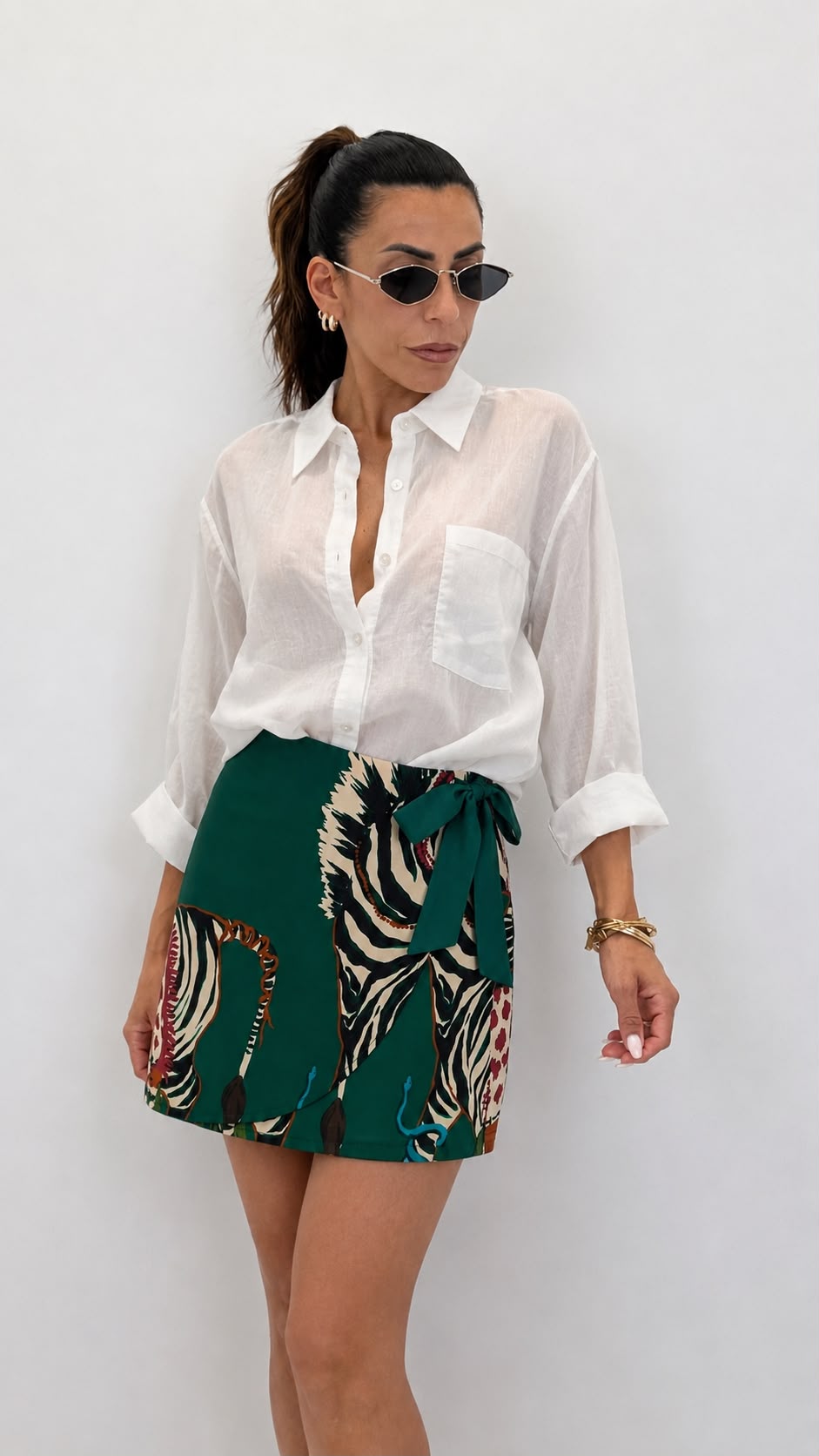 Camicia overfit velata 6808
