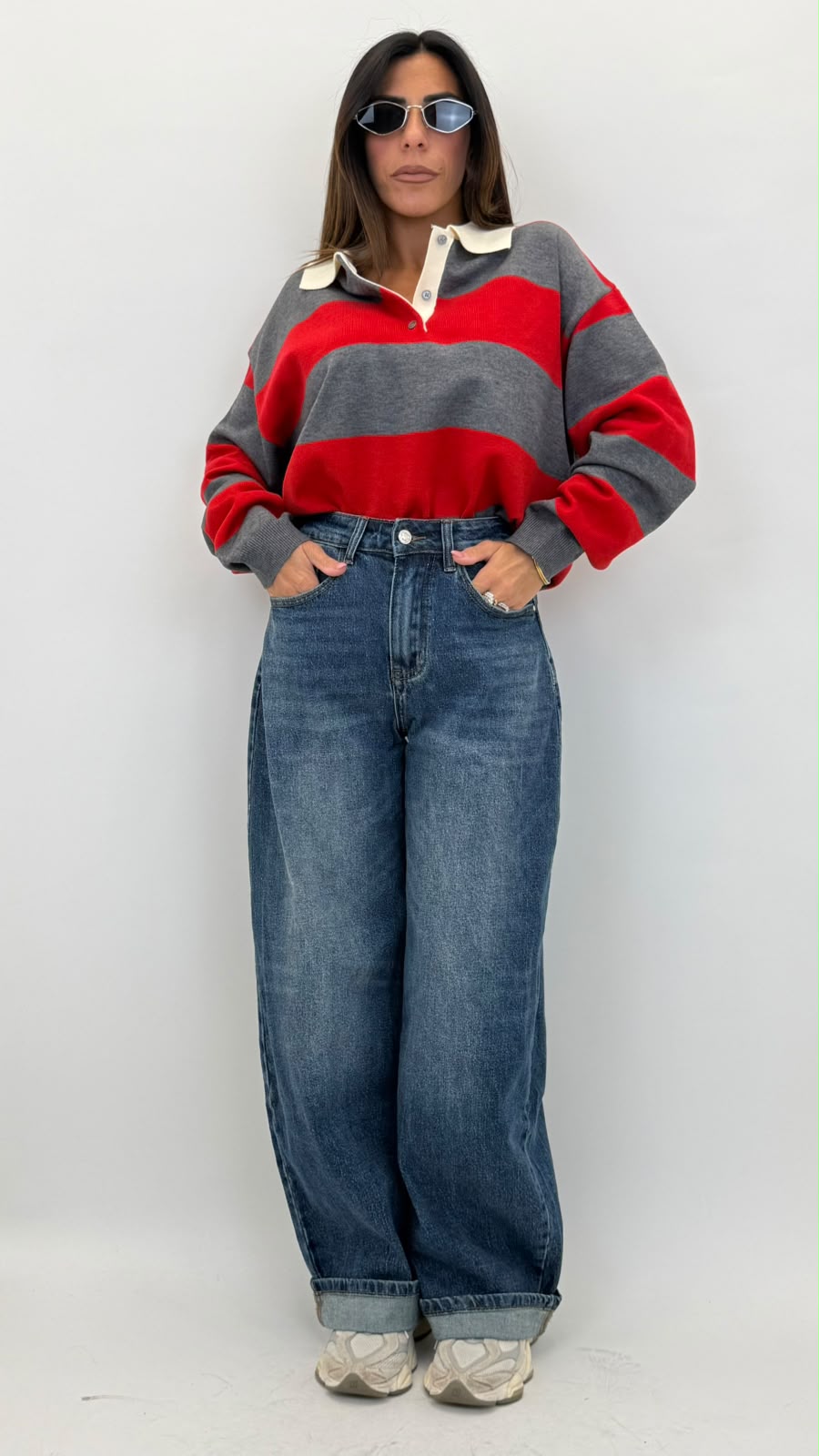Pullover a righe 7364