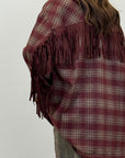 Camicia Tartan con frange 2729