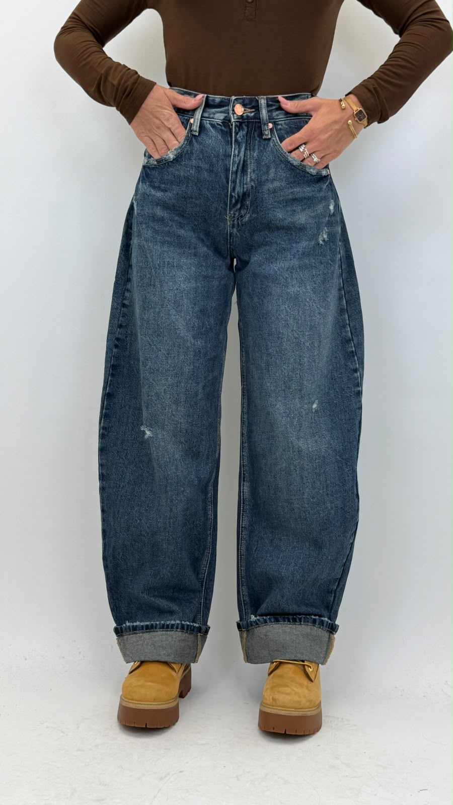 Jeans con risvolto 5780