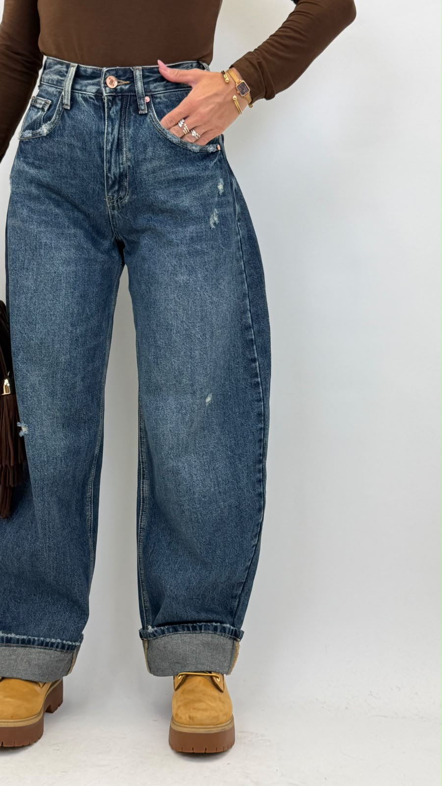 Jeans con risvolto 5780