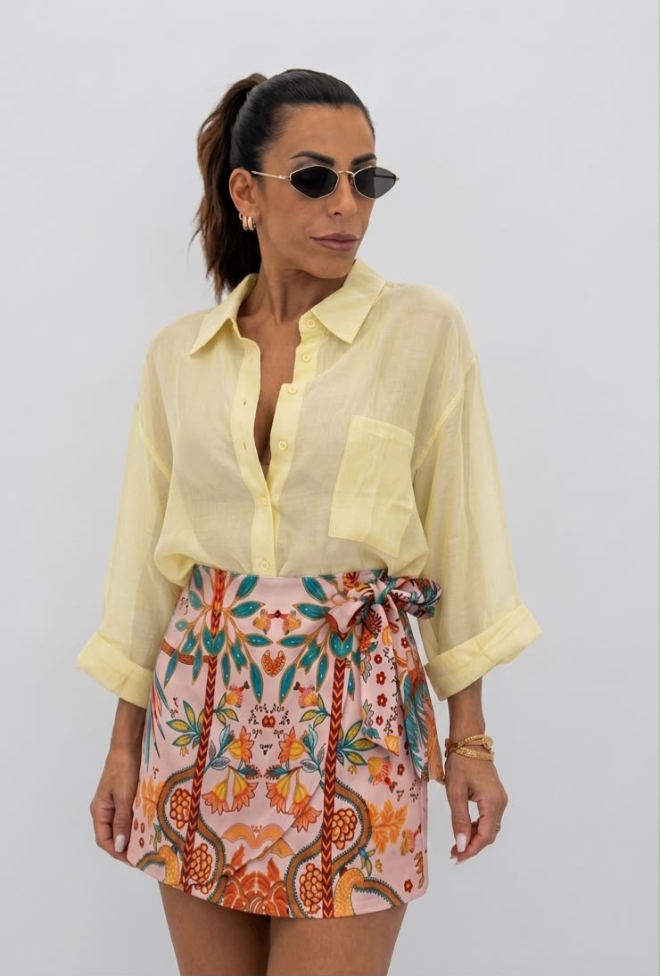 Camicia overfit velata 6808